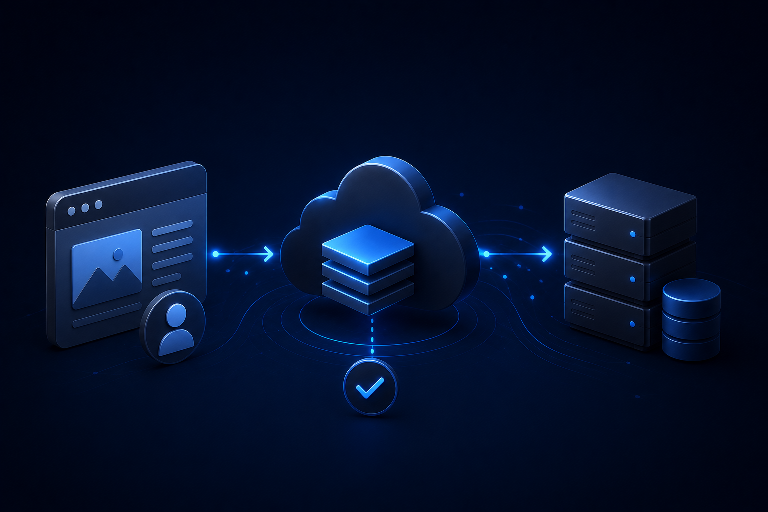 Illustration of HTTP caching layers between browser, CDN, and origin server